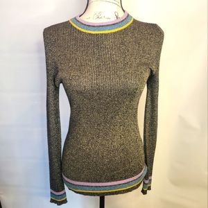 Anna Sui, metallic sweater, Medium